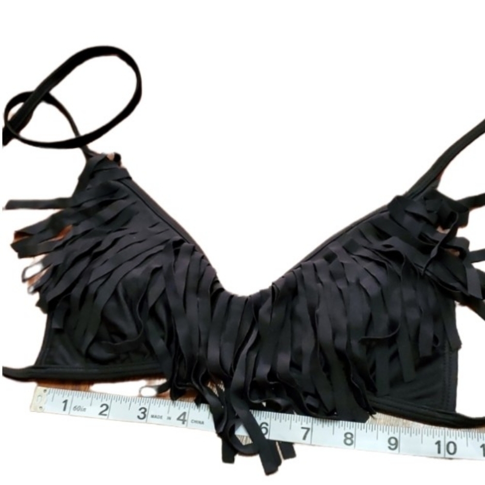H2OH Swimsuit Bikini Top Small Black